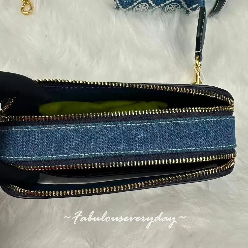 Tory Burch Mini Miller Denim Crossbody Bag 158637 NWT